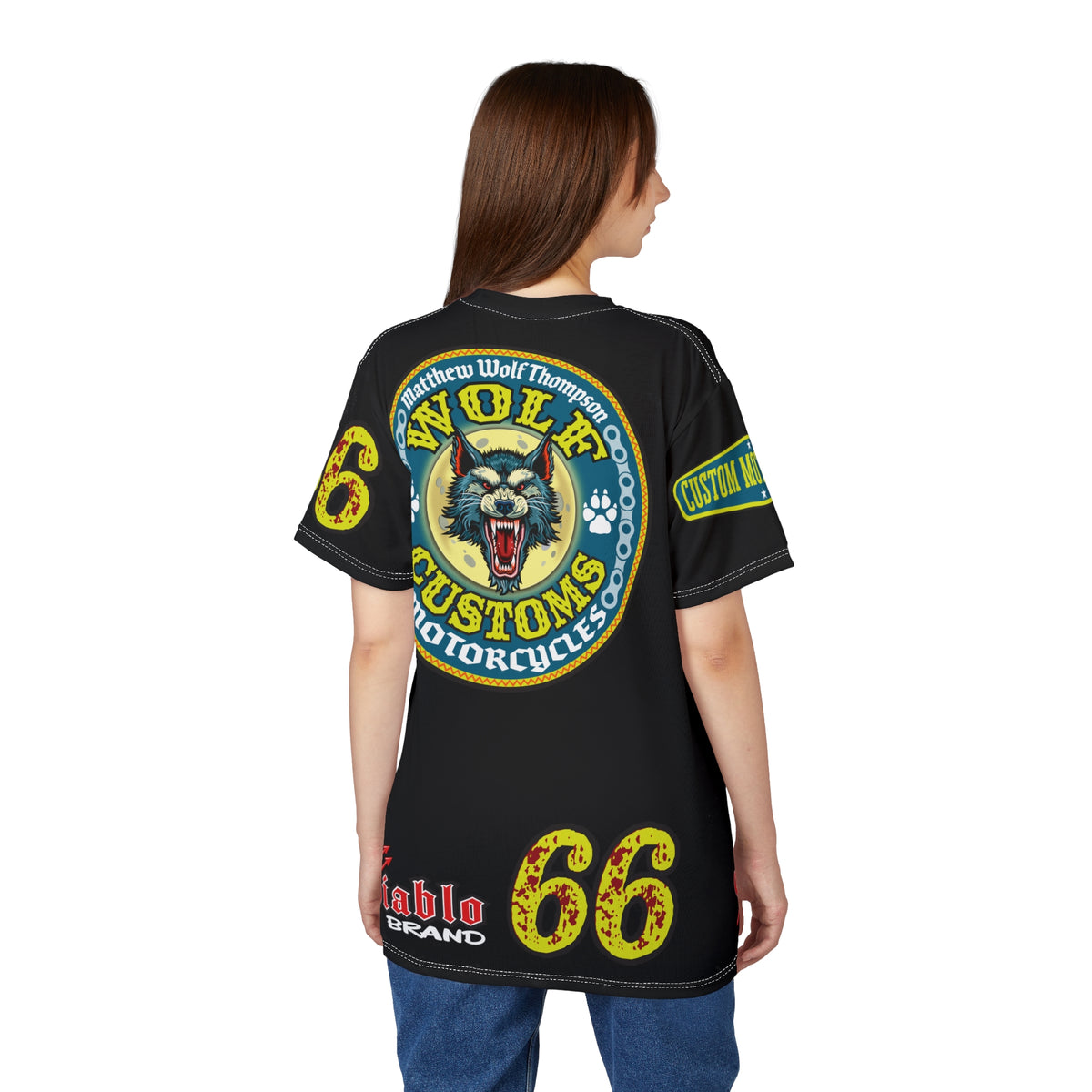 MWT Wolf Customs '66 Graphic Super  Tee — Retro Motorcycle Club Shirt The Best Biker Riding Tee EVER !!!