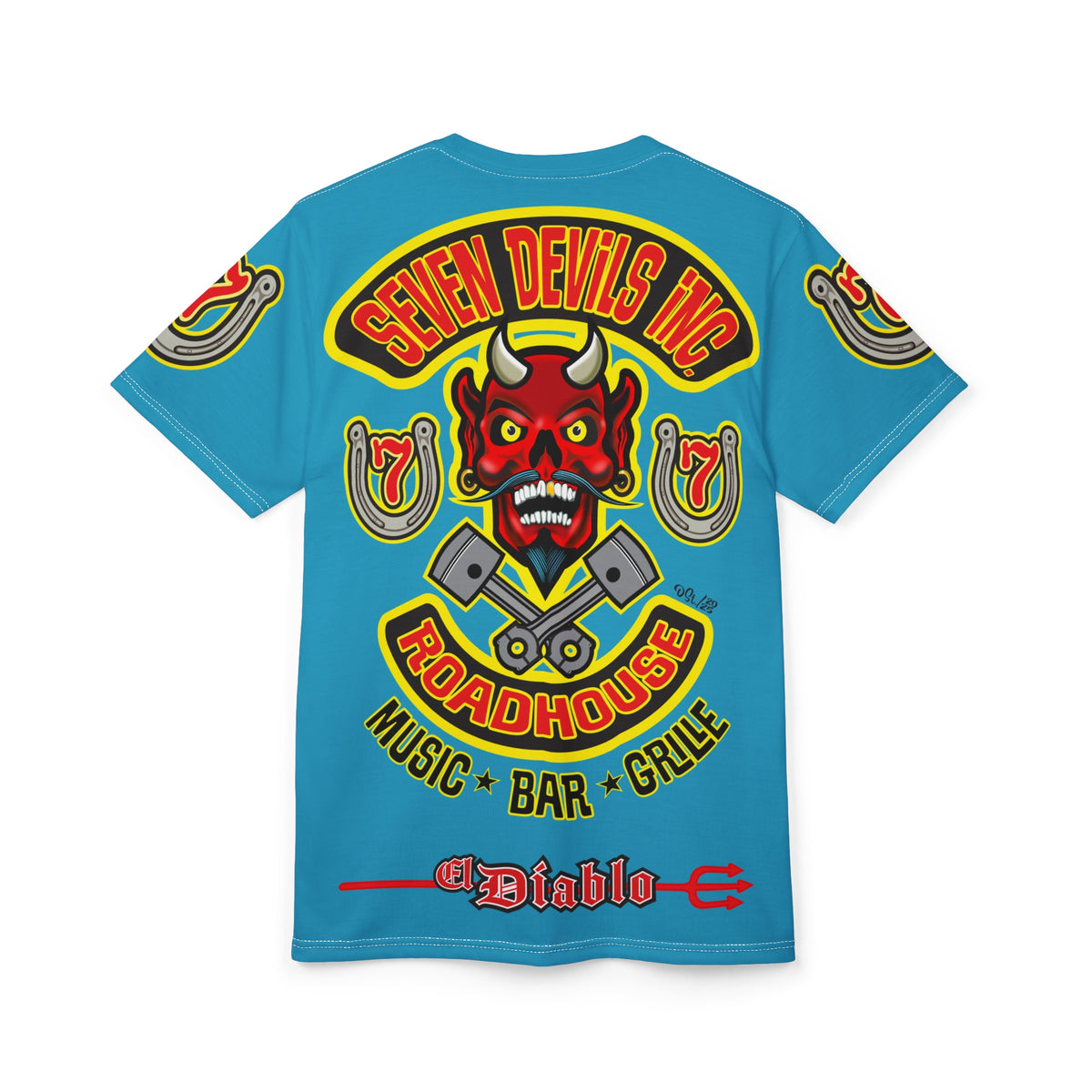 Seven Devils Inc. Roadhouse Graphic Tee - Motorcycle Custom Riding Super Tee
