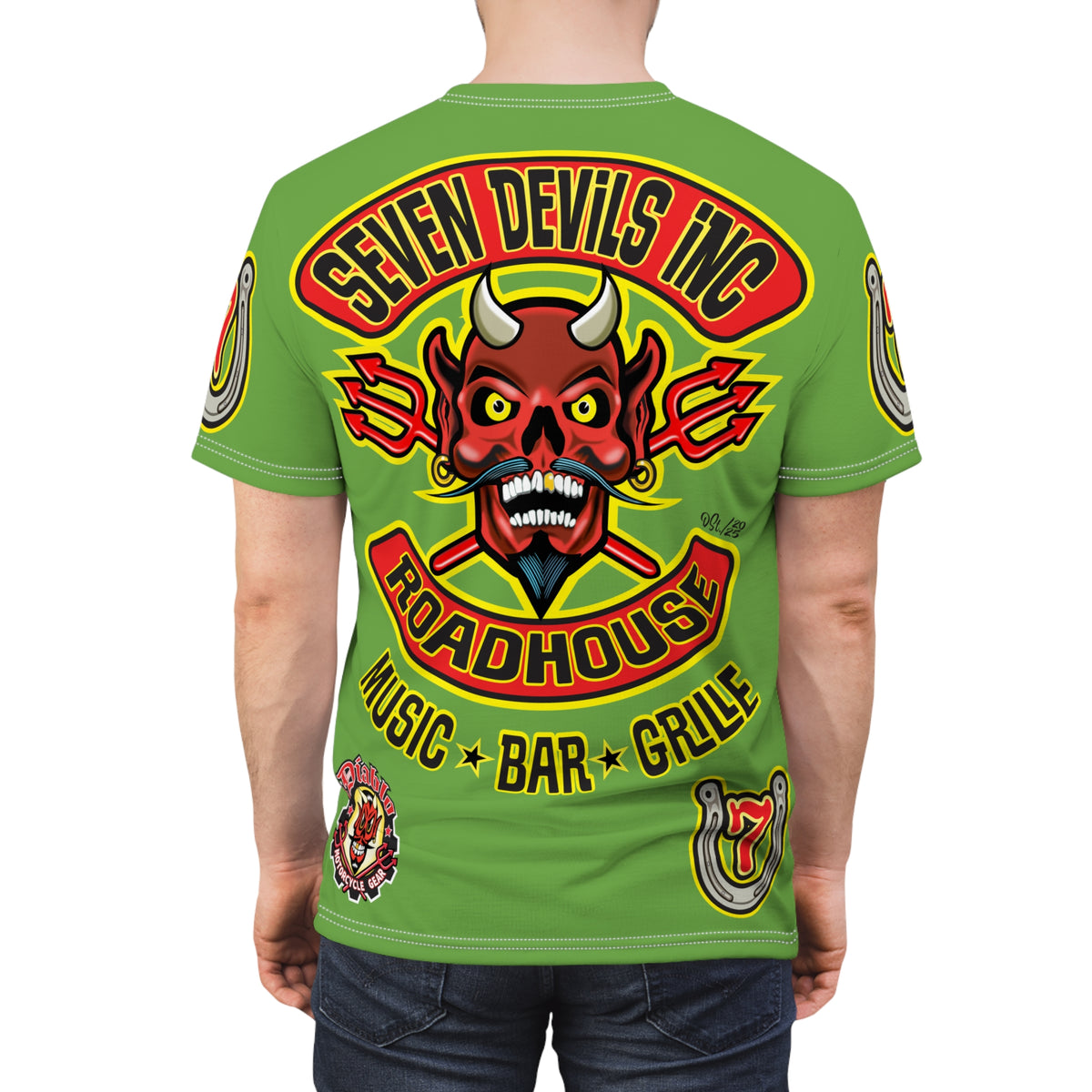 Seven Devils Inc. Roadhouse HiViz Graphic Tee - Motorcycle Custom Riding Super Tee