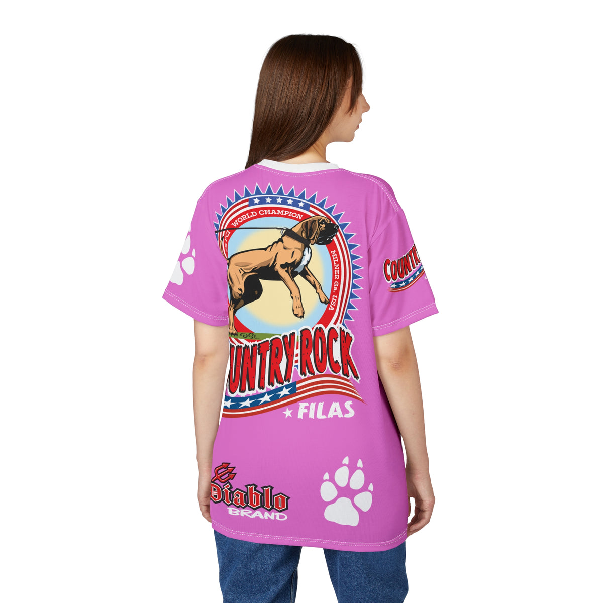 Country Rock Filas Graphic Super Tee — El Diablo Brand Paw Print T-Shirt 4Braylee