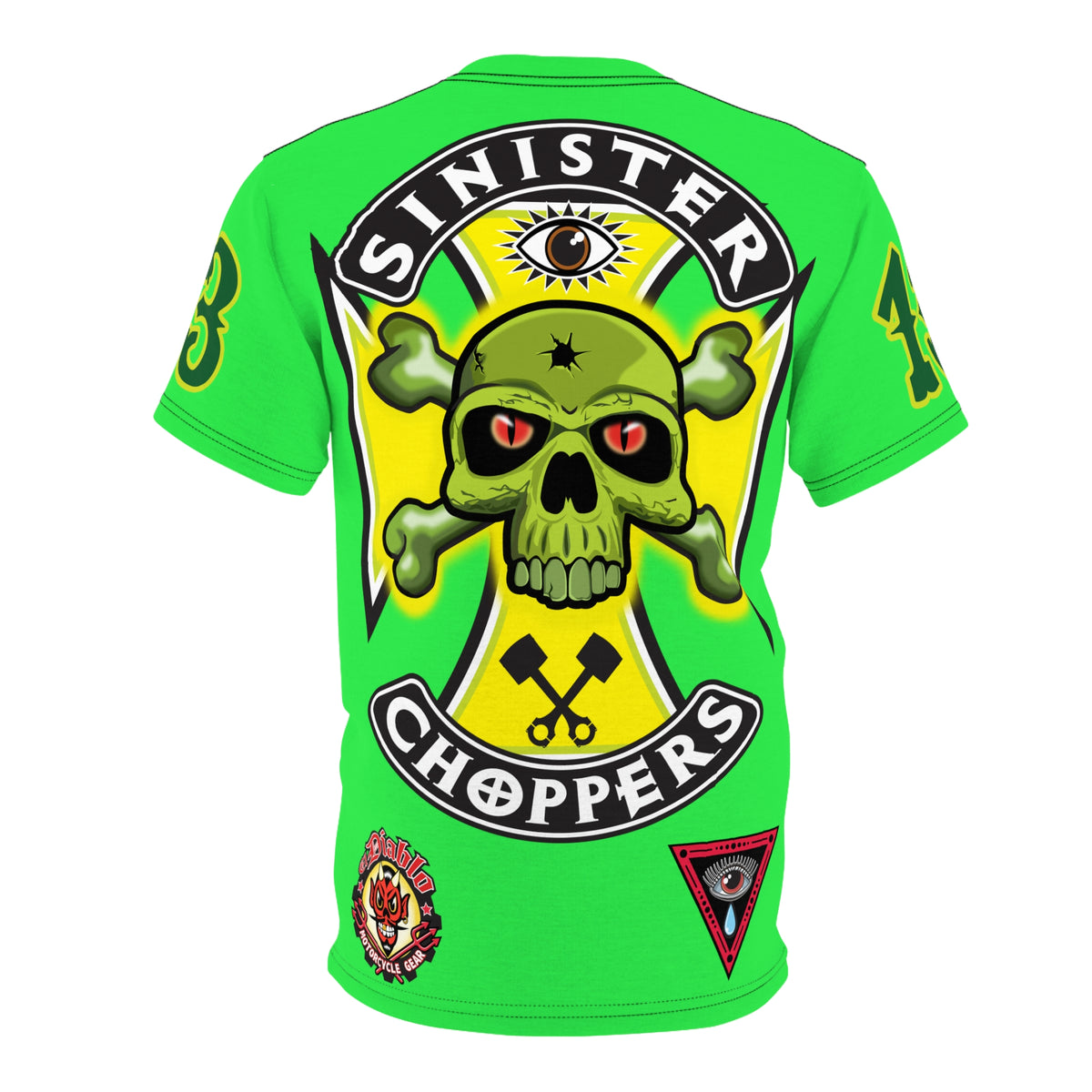 Very Special Sinister Choppers HiViz Motorcycle Riders Super Tee