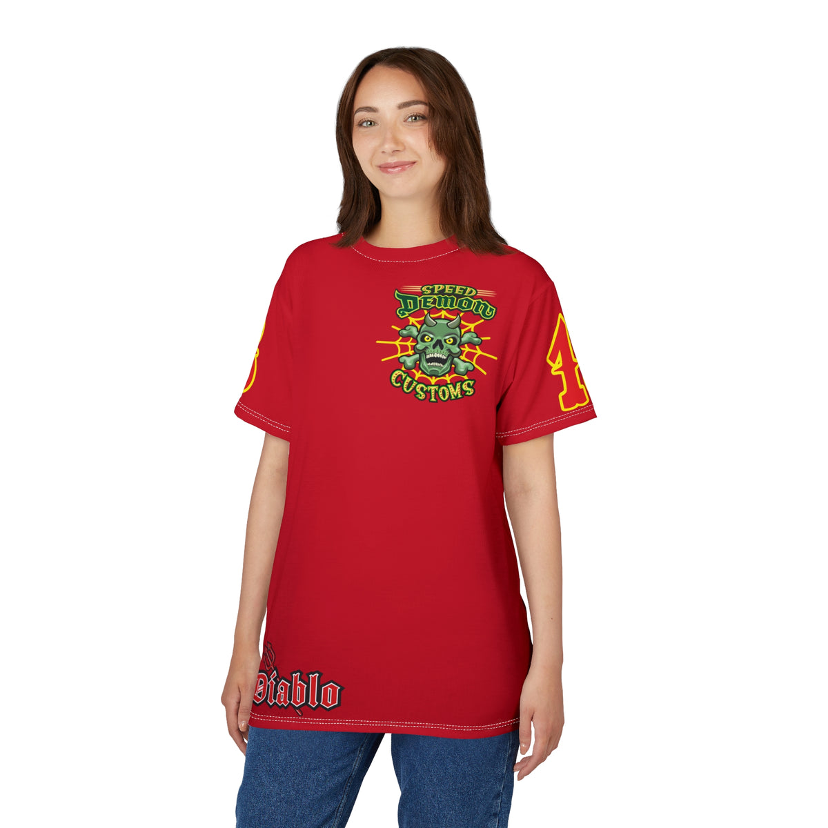 Speed Demon HiViz Unisex Cut & Sew Tee (AOP)