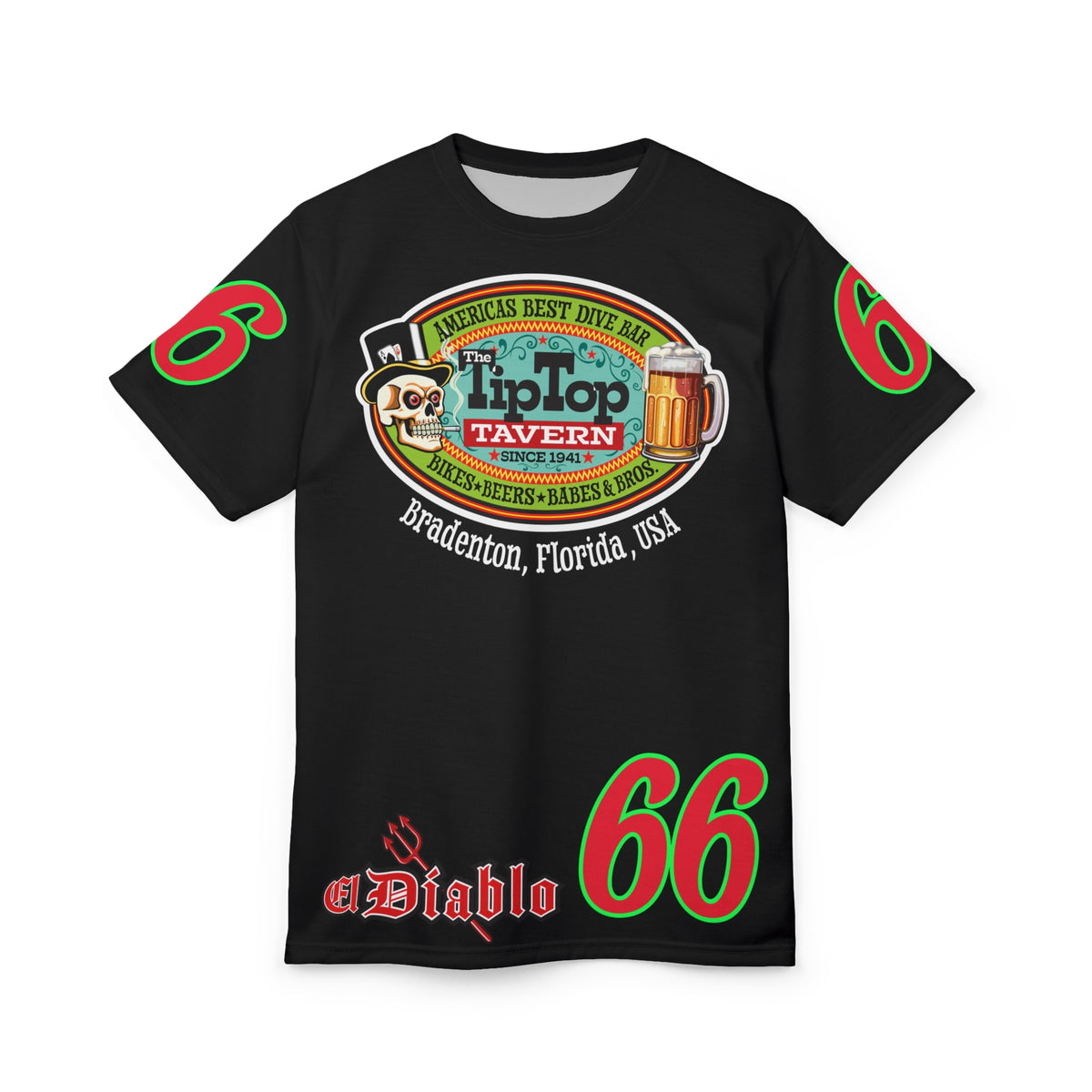 Tip Top Tavern Dive Bar Super Tee - America's Best Dive Bar, Bikes Beers Babes & Bros. - Biker Bar Tee