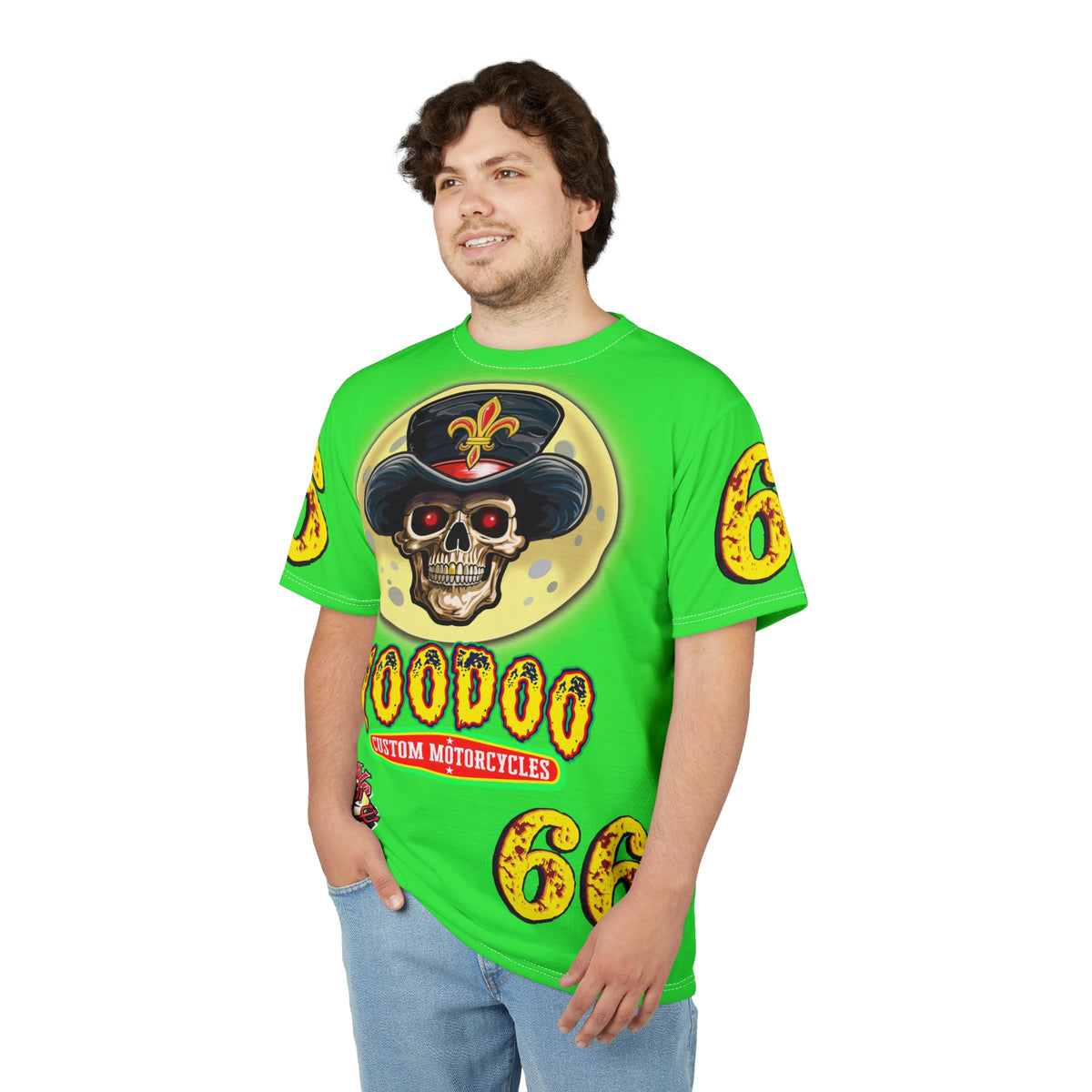 Voodoo Nightmare 66  Ultimate Motorcycle HiViz Super Tee, XLGraphics , Custom Riding Apparel