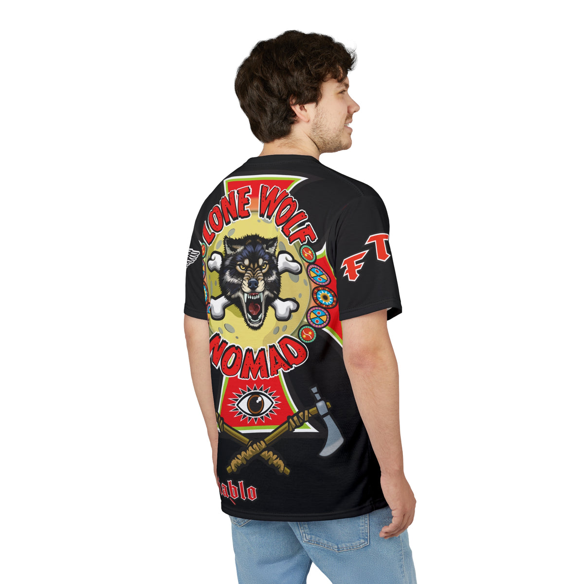 Lone Wolf Nomad HiViz Super Tee - For The Independent No Club Bikers For Life