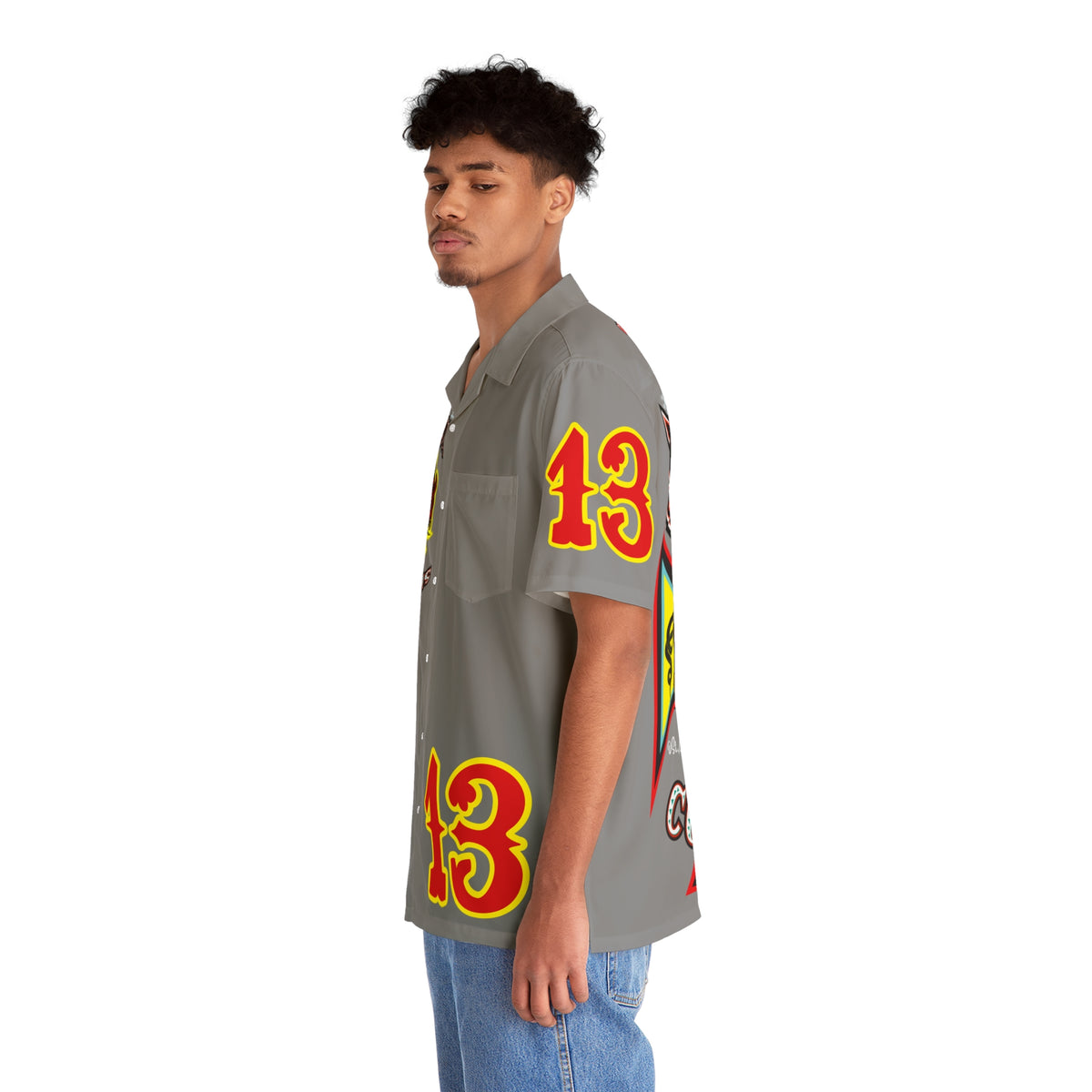 Big Bopper Men's Hawaiian Shirt - Loose, Comfortable Button Up Shirt for Easy Breezy Riding - Sizes to 5XL