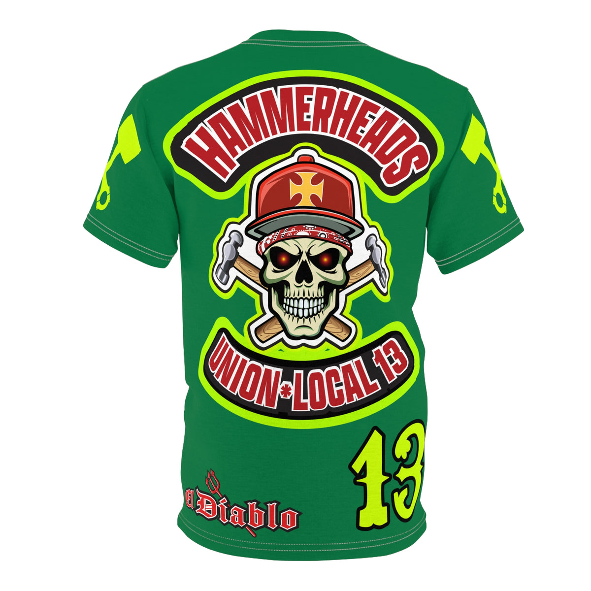 Hammerheads Union Local 13 -  SoCal 619 Special Edition - Custom HiViz Motorcycle Riding Tee Shirt _ Super Comfort and Fit