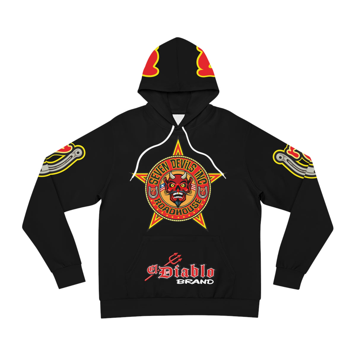 HoodZ Seven Devils Roadhouse Retro Devil Logo Pullover Hoodie