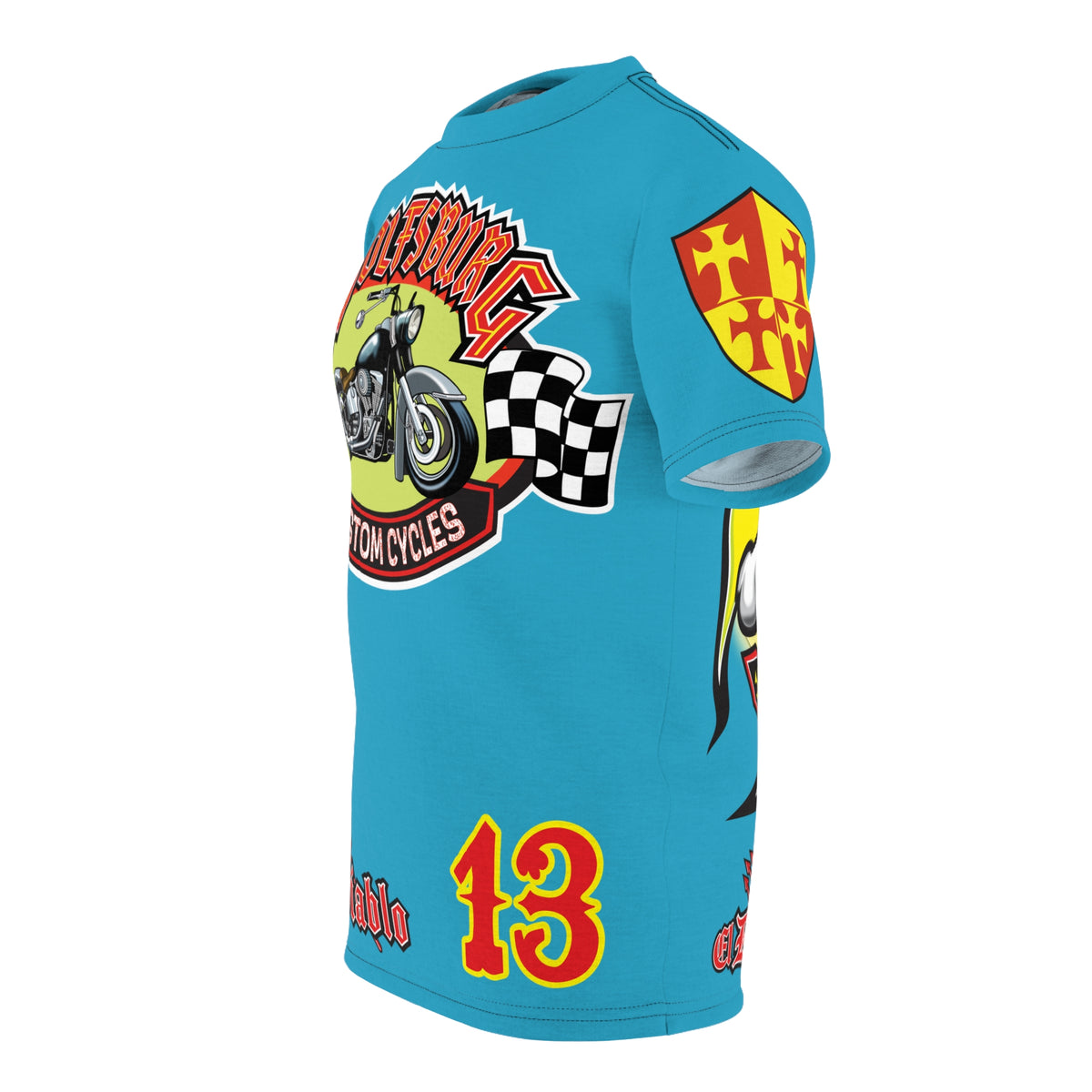 Wolfsburg Custom Cycles HiViz High Comfort Motorcycle Riders Super Tee