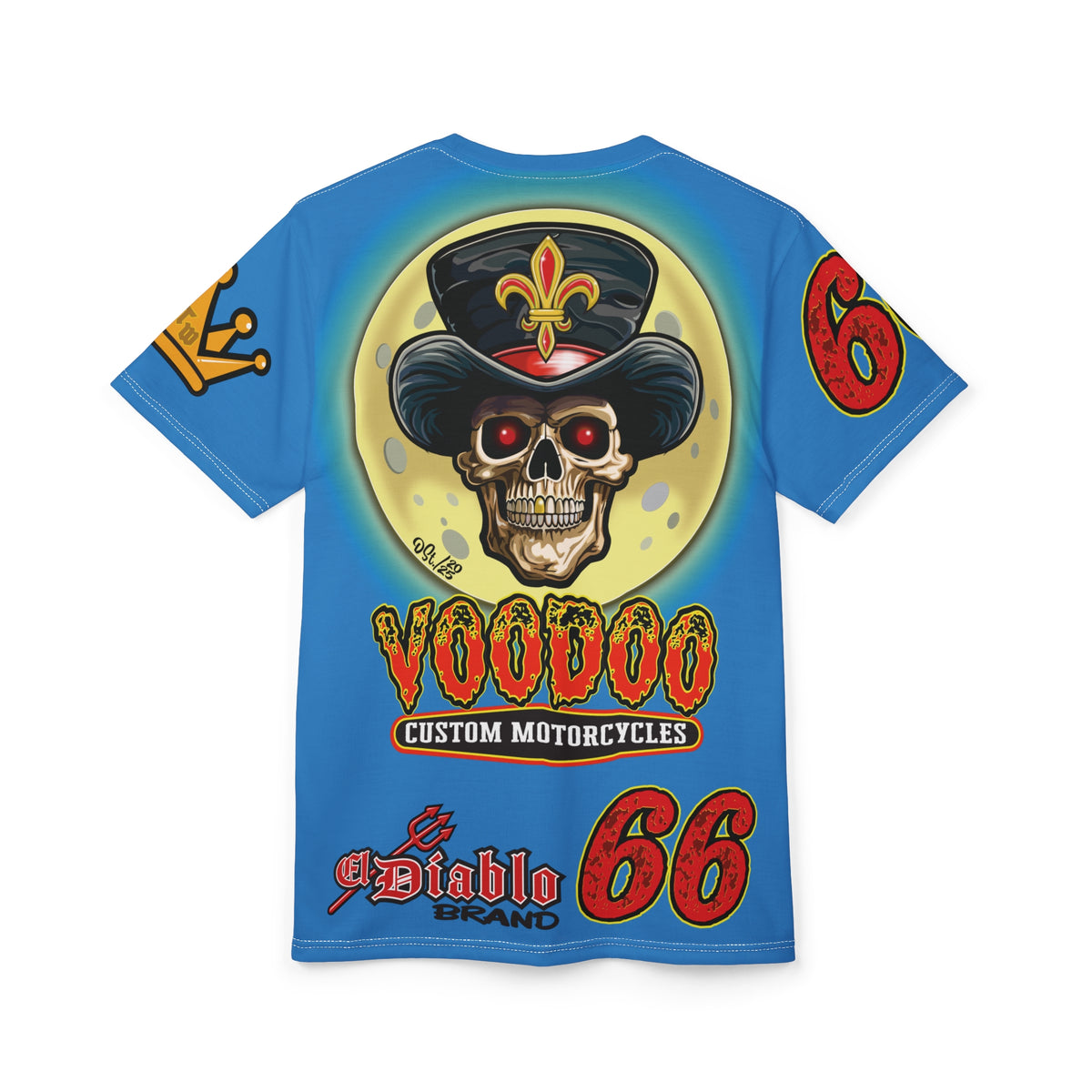 VooDoo Custom Motorcycles Route 66 Unisex Super Tee - High Performance Riding Gear