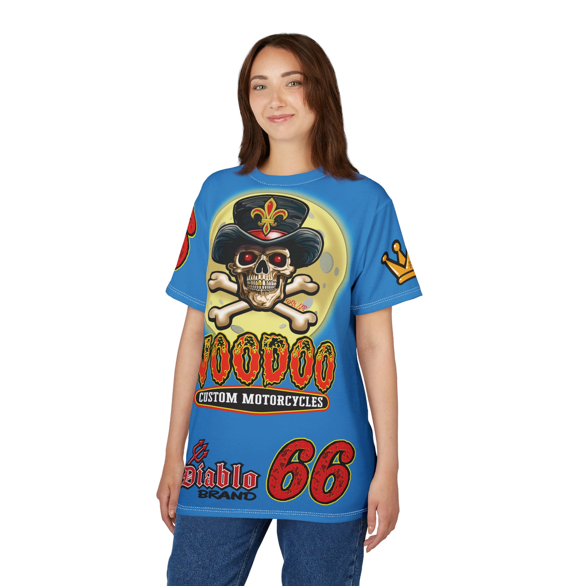 VooDoo Custom Motorcycles Route 66 Unisex Super Tee - High Performance Riding Gear