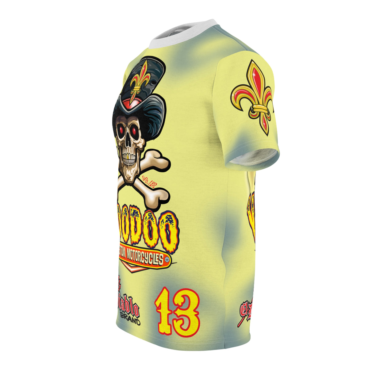 Voodoo Custom Motorcycles HIVIZ TYE DYE BLAST SUPER RIDING TEE - Look Cool, Ride Cool In our Finest Biker Riding Tee