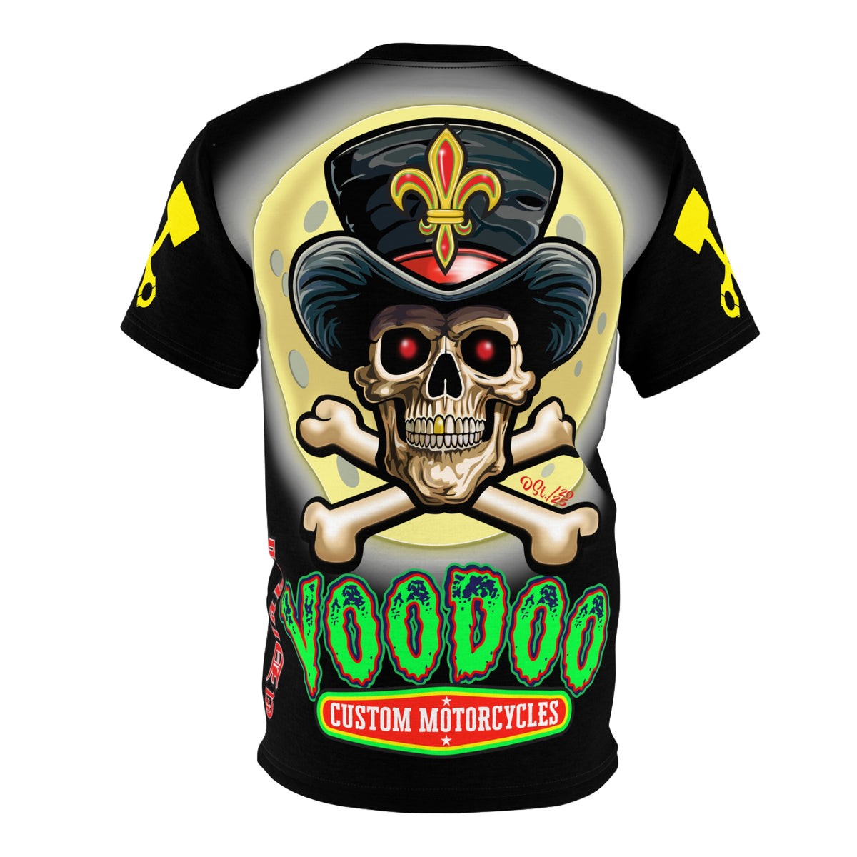 VooDoo Customs Night Rider HiViz Super Tee for Motorcycle Riders  - The Ultimate Riding Comfort