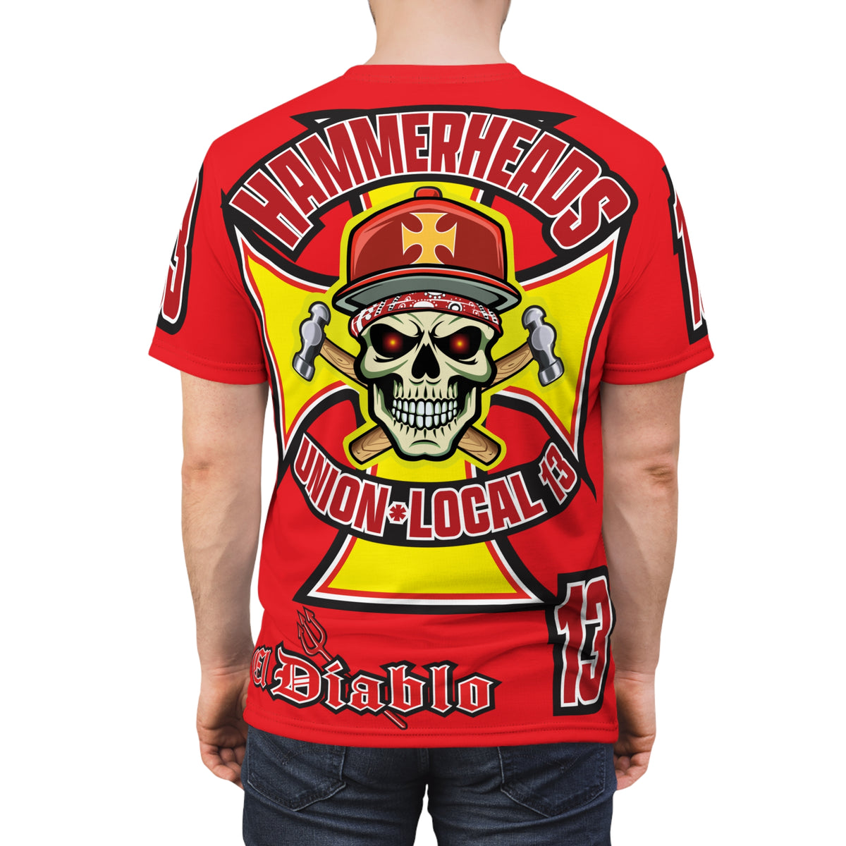 Hammerheads Union Local 13 HiViz Super Tee - Rough Tough Bad Attitude Motorcycle Riding Tee