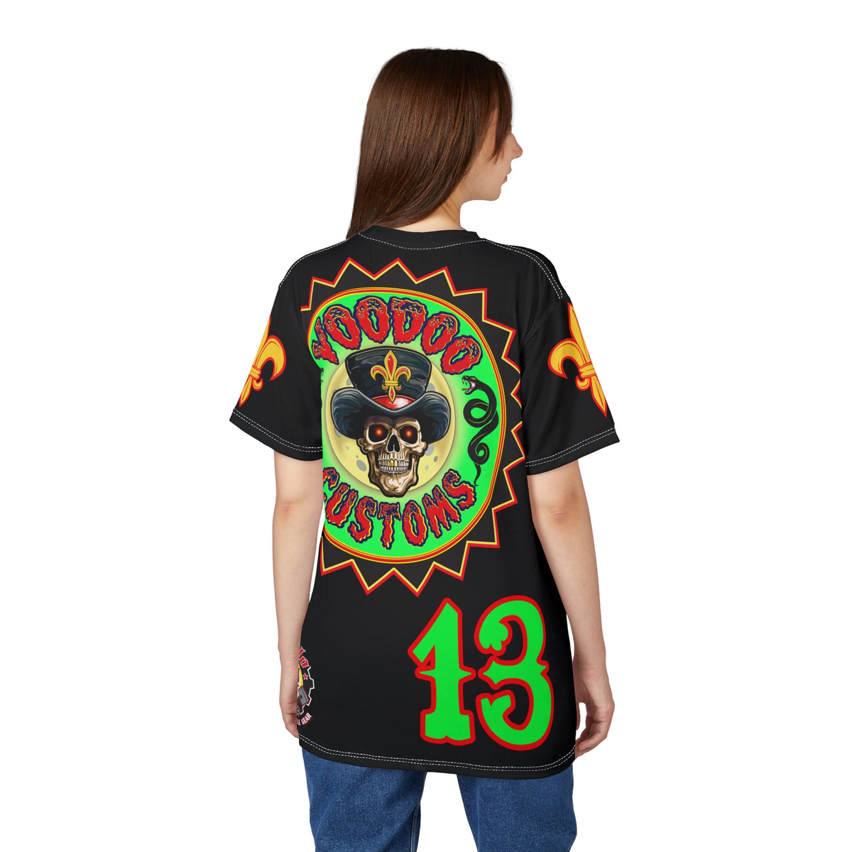 VooDoo Customs Skull & Fleur-de-Lis Unisex Graphic Tee