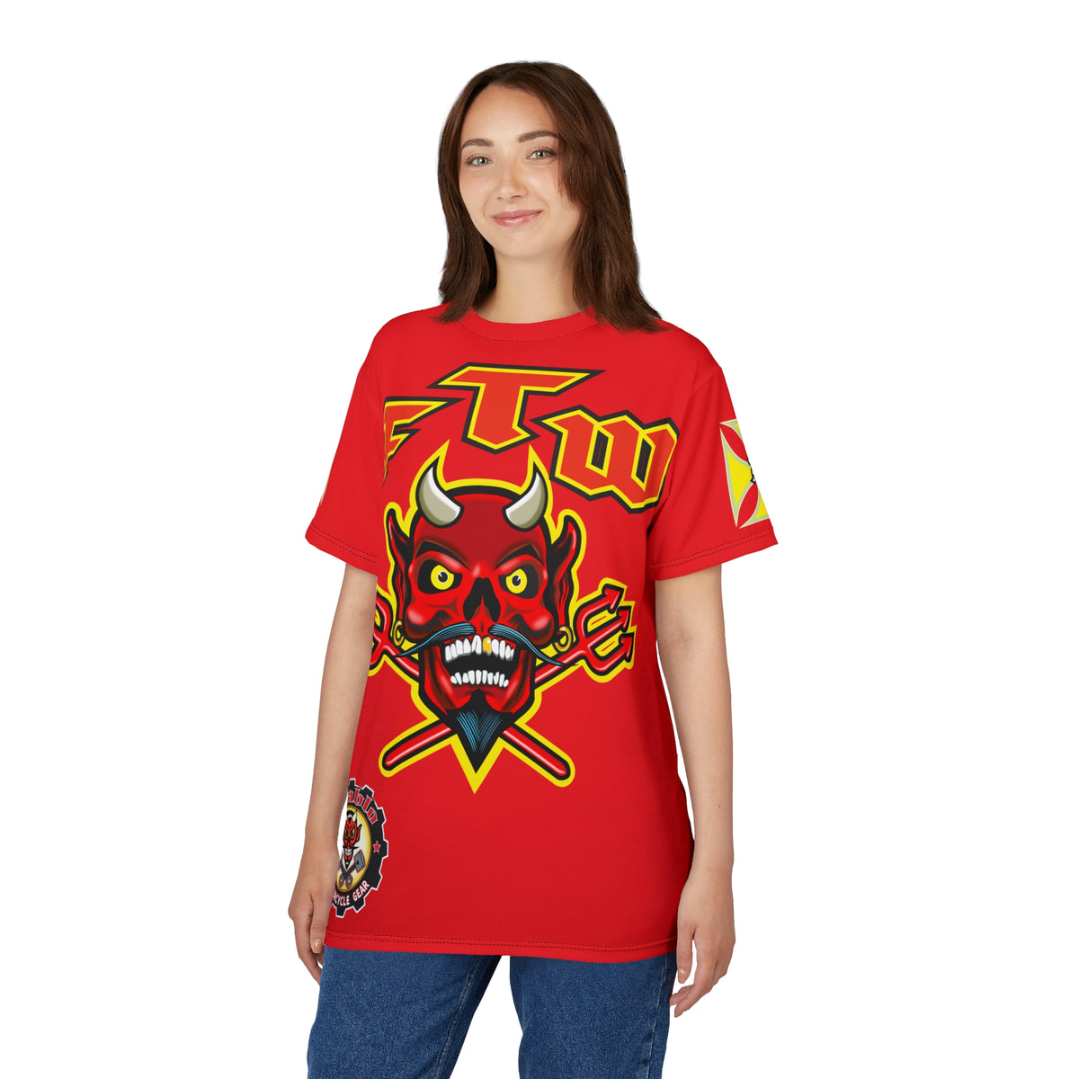 FTW Motorcycle Riders Super Tee - Edgy HiViz Colour Graphics - Show Your Attitude in Style