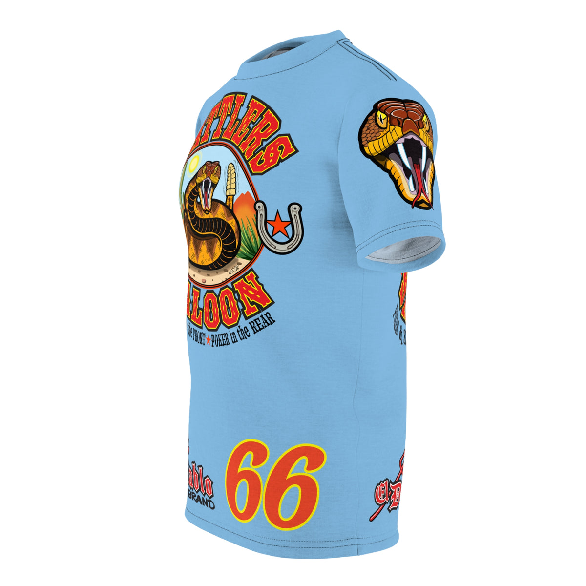 Rattlers Saloon  BADAZZ SUPER TEE — Vintage Biker 66 Graphic Shirt