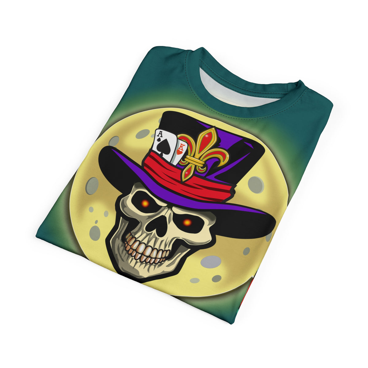 VooDoo Custom Motorcycles Mariana Blue HiViz Graphics Biker Tee