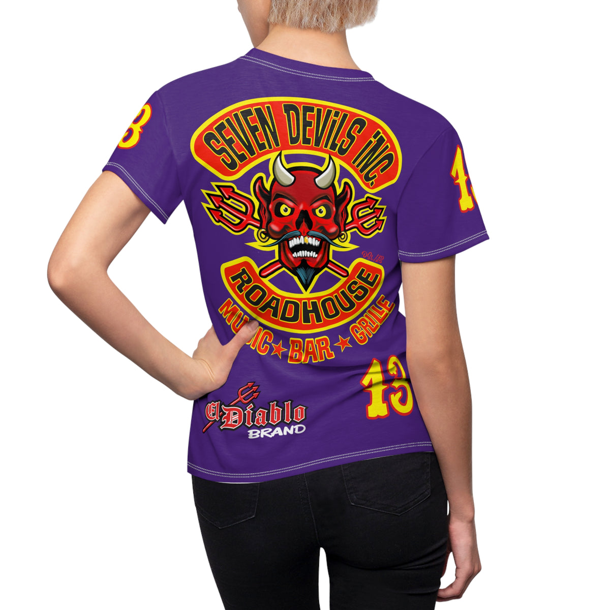 Women's Cut Seven Devils Roadhouse Graphic Tee — HiviZ Graphics