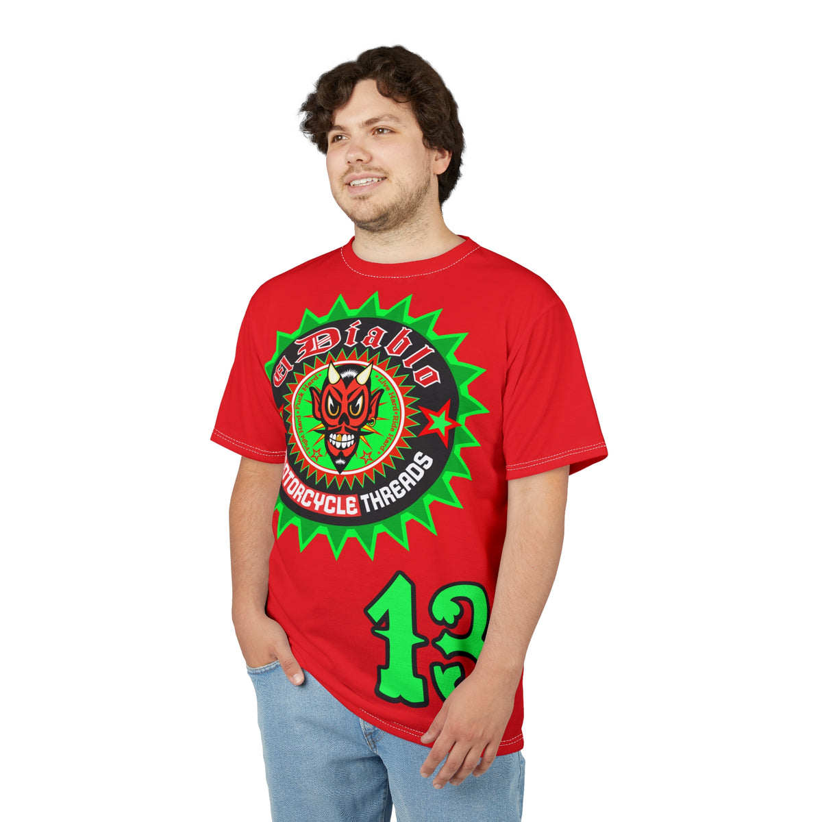 El Diablo Brand Unisex HiViz Motorcycle Riding Super Tee