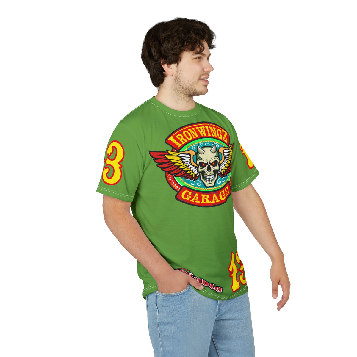 Iron Wingz Garage HiViz Super T - Hardcore Motorcycle Riders Cut- Soylent Green  ( Limited Edition )