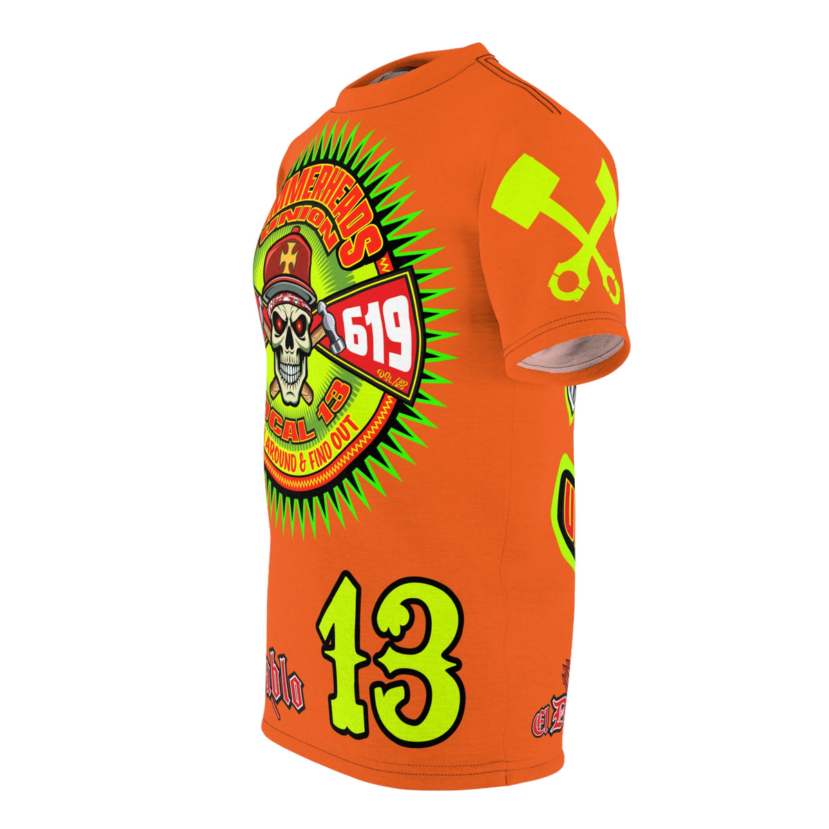 Hammerheads Union Local 13 -  SoCal 619 Special Edition - Custom HiViz Motorcycle Riding Tee Shirt _ Super Comfort and Fit