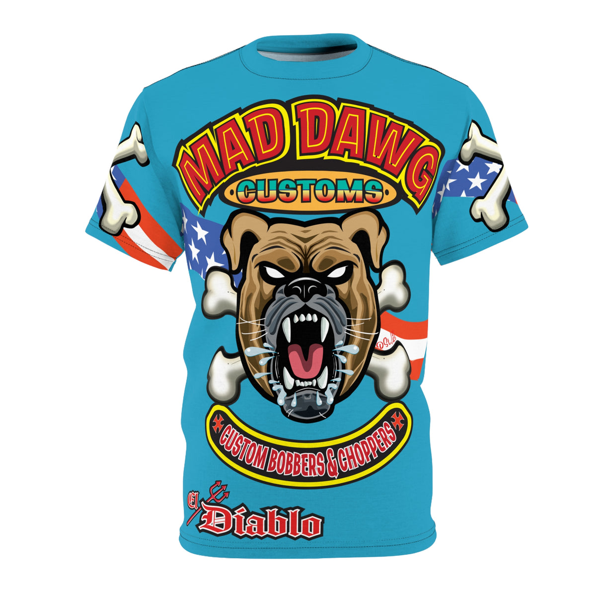 Mad Dawg Customs, Edgy Motorcycle Apparel, HiViz Custom Riding TEE, Rebel Fashion, Biker Style