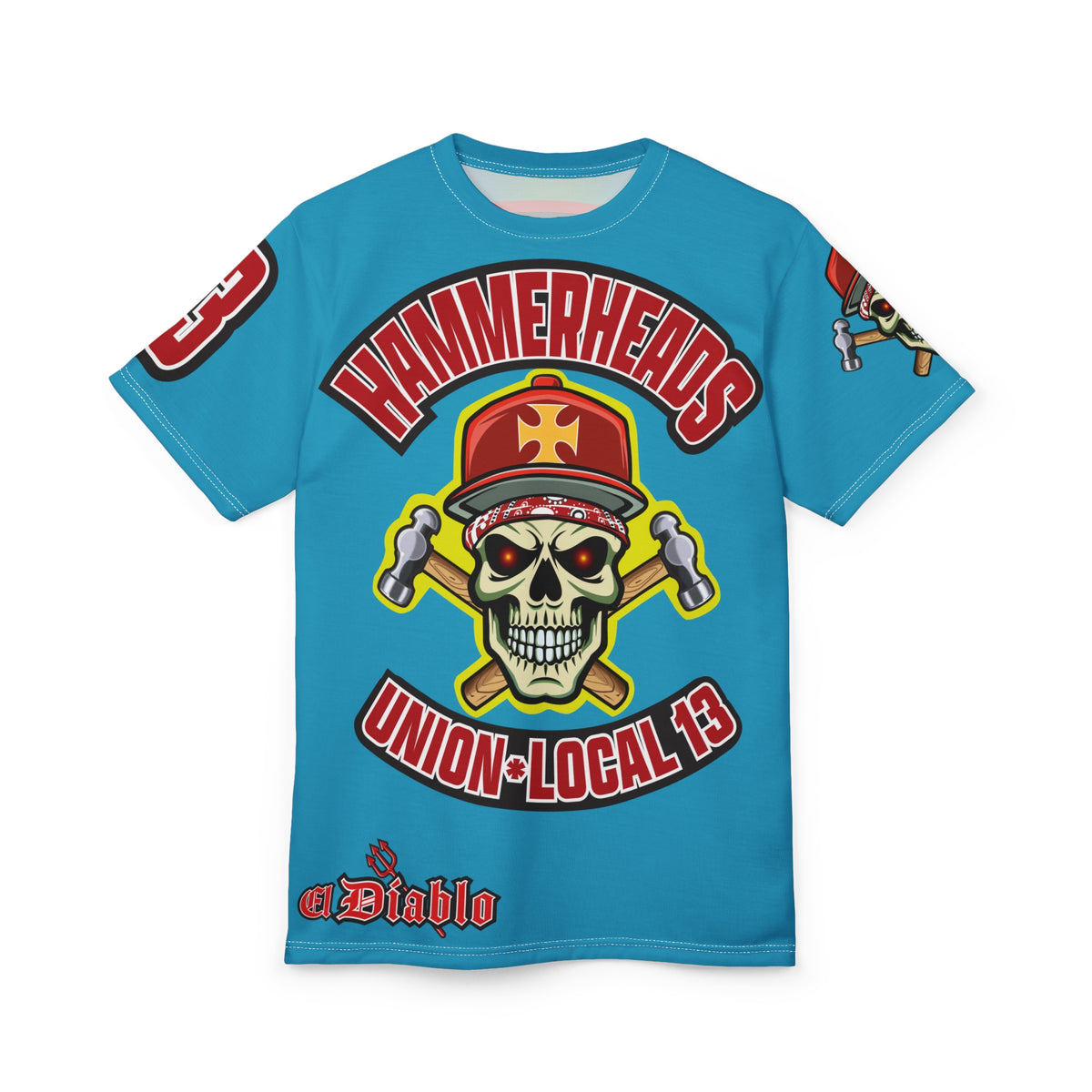 Hammerheads Union Local 13 Electric Blue Tie- Dye Riding Tee
