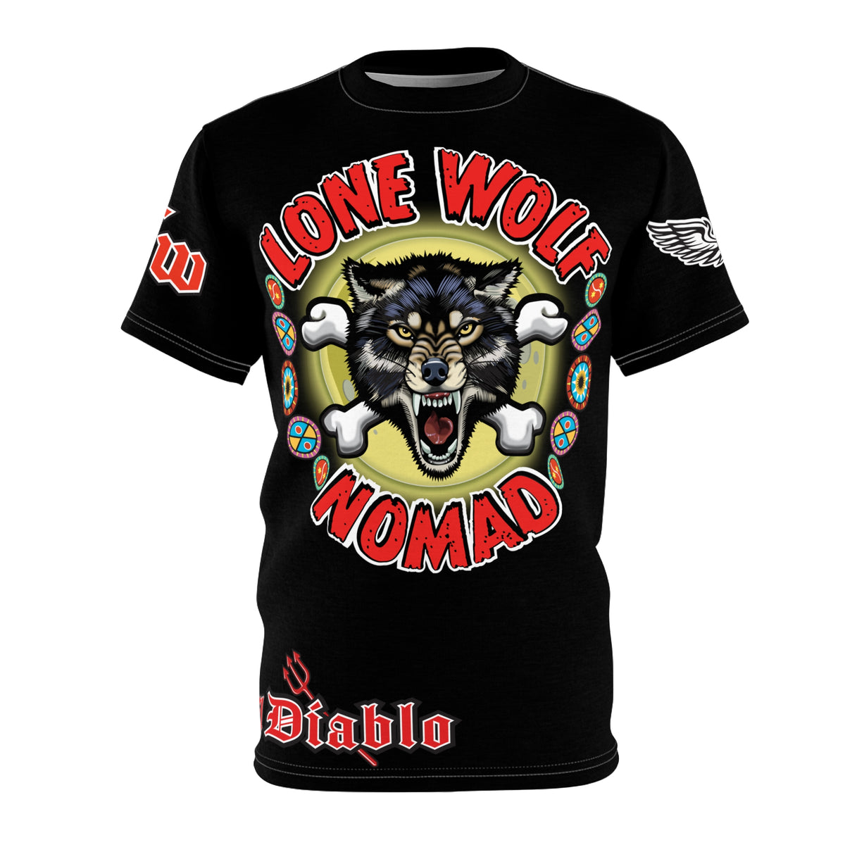 Lone Wolf Nomad HiViz Super Tee - For The Independent No Club Bikers For Life