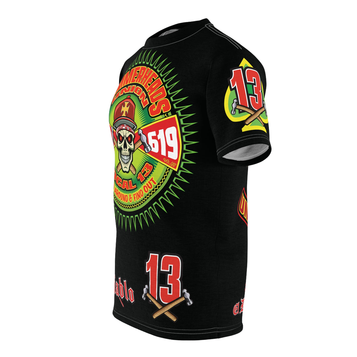 Hammerheads Union Local 13 FAFO -  Custom Motorcycle Riding Tee Shirt _ Super Comfort and Fit