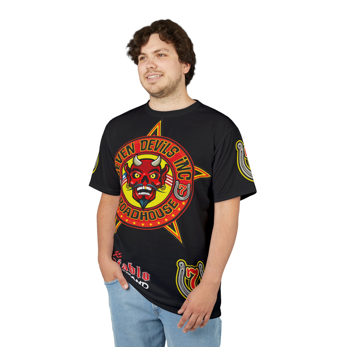 Seven Devils Inc. Roadhouse HiViz Graphic Tee - Motorcycle Custom Riding Super Tee