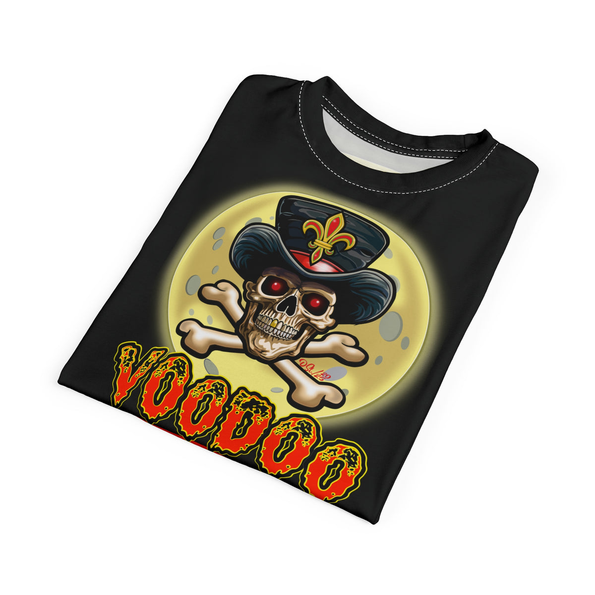 SRT  Voodoo Custom Motorcycles  Super Riding Tee - Edgy Skull Design for Bikers