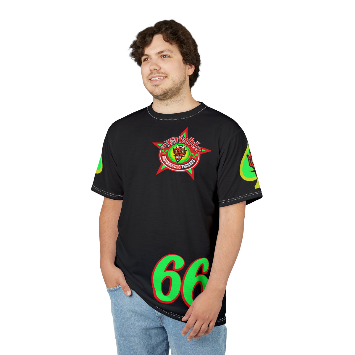 El Diablo Motorcycle Threads Unisex Super Tee - Edgy Graphic Tee for Biker Enthusiasts