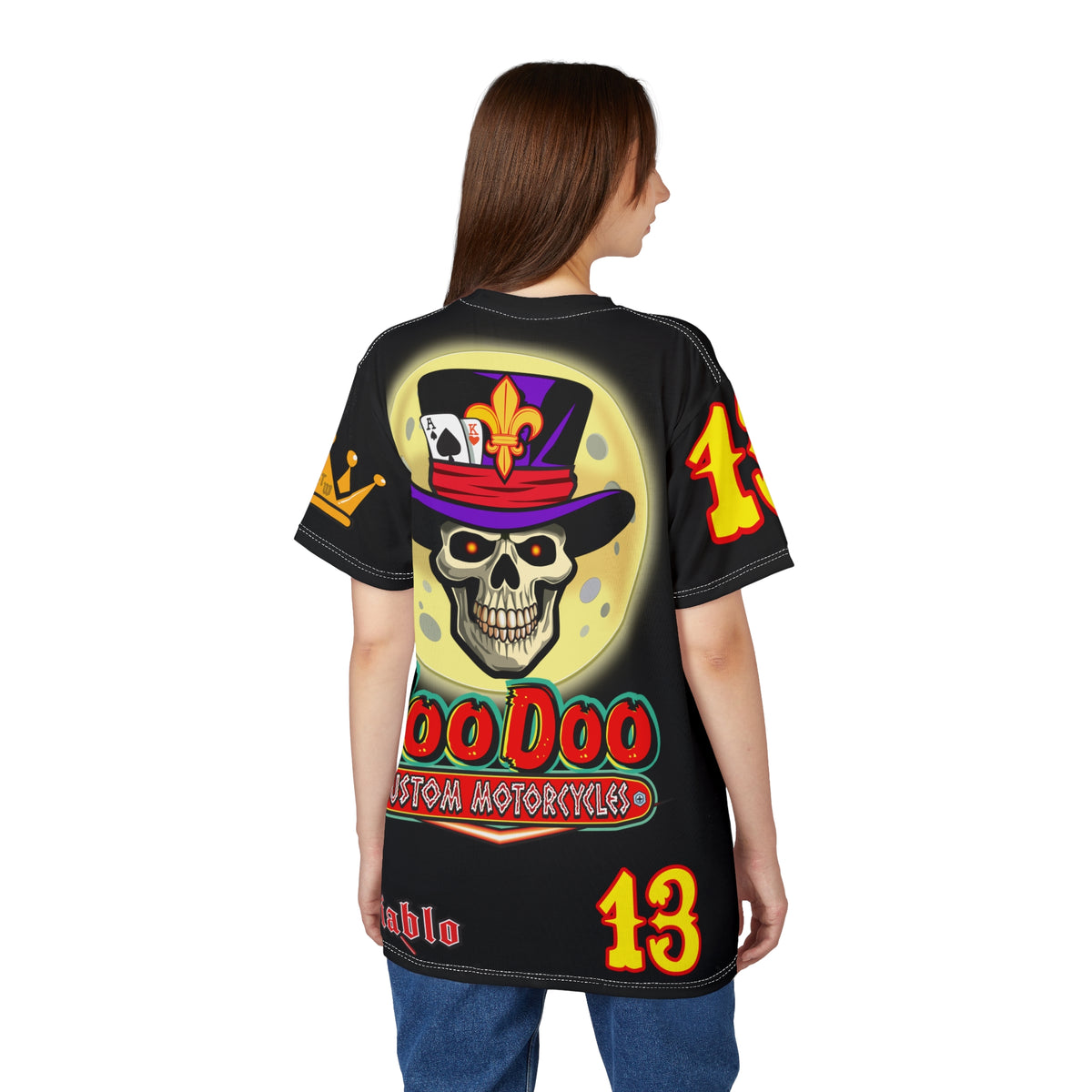 VooDoo Custom Motorcycles HiViz Unisex Graphic Biker Tee