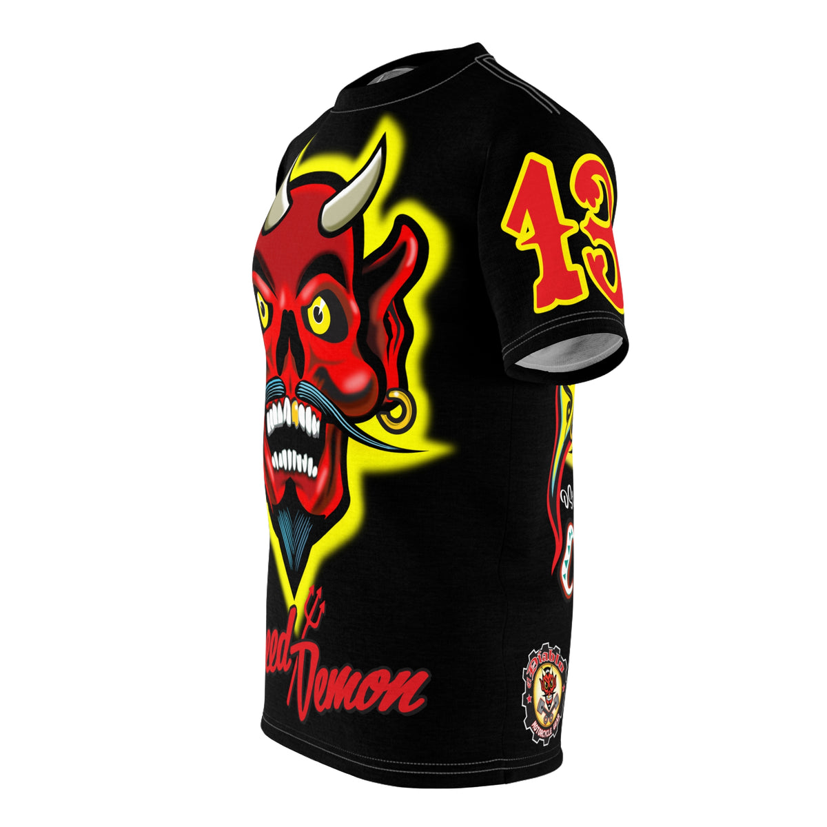 Speed Demon  - Devilish Design, HiViz - Custom Made for Motorcycle riding - Super Tee