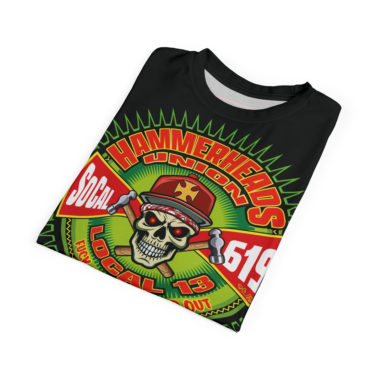 Hammerheads Union Local 13 FAFO -  Custom Motorcycle Riding Tee Shirt _ Super Comfort and Fit