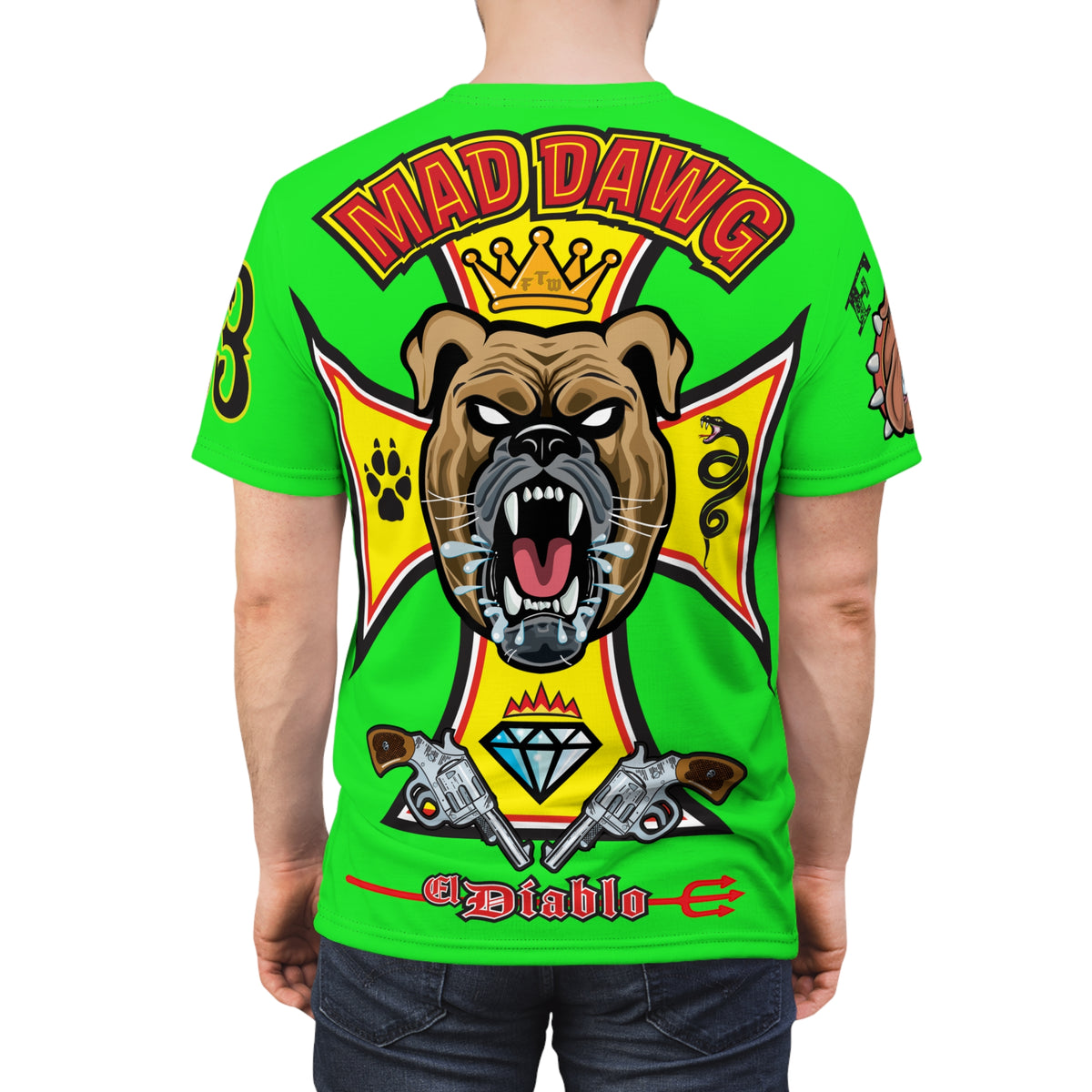 Very Special Mad Dawg Choppers & Bobbers Custom HiViZ Super Tee