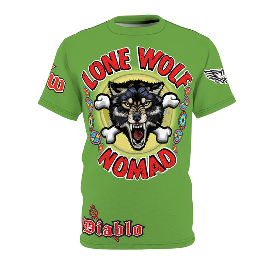 Lone Wolf Nomad HiViz Super Tee - For The Independent No Club Bikers For Life