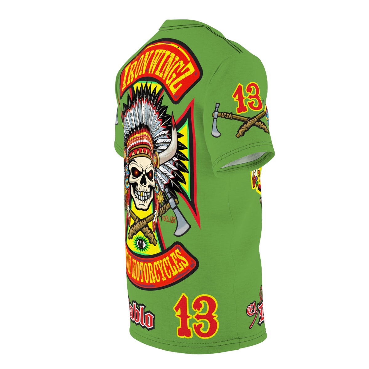 Iron Wingz Garage HiViZ Motorcycle Rider Super Tee