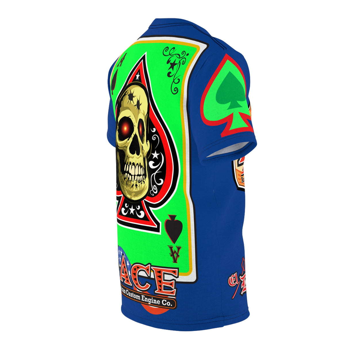 American Custom Engines ACE - Special Lumina Green  Ace of Spades Death Card High visibility Graphics