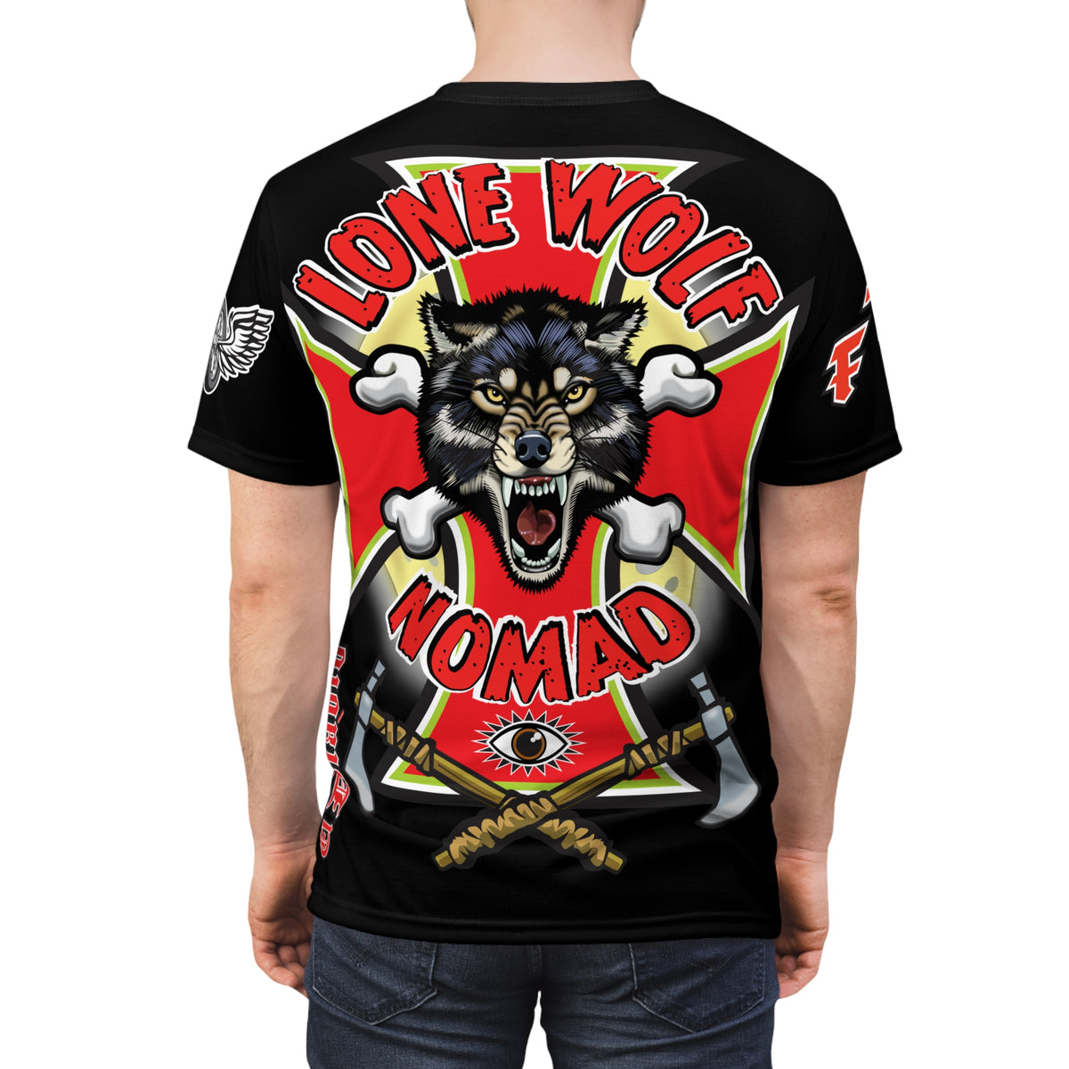 Lone Wolf Nomad HiViz Super Tee - For The Independent No Club Bikers For Life