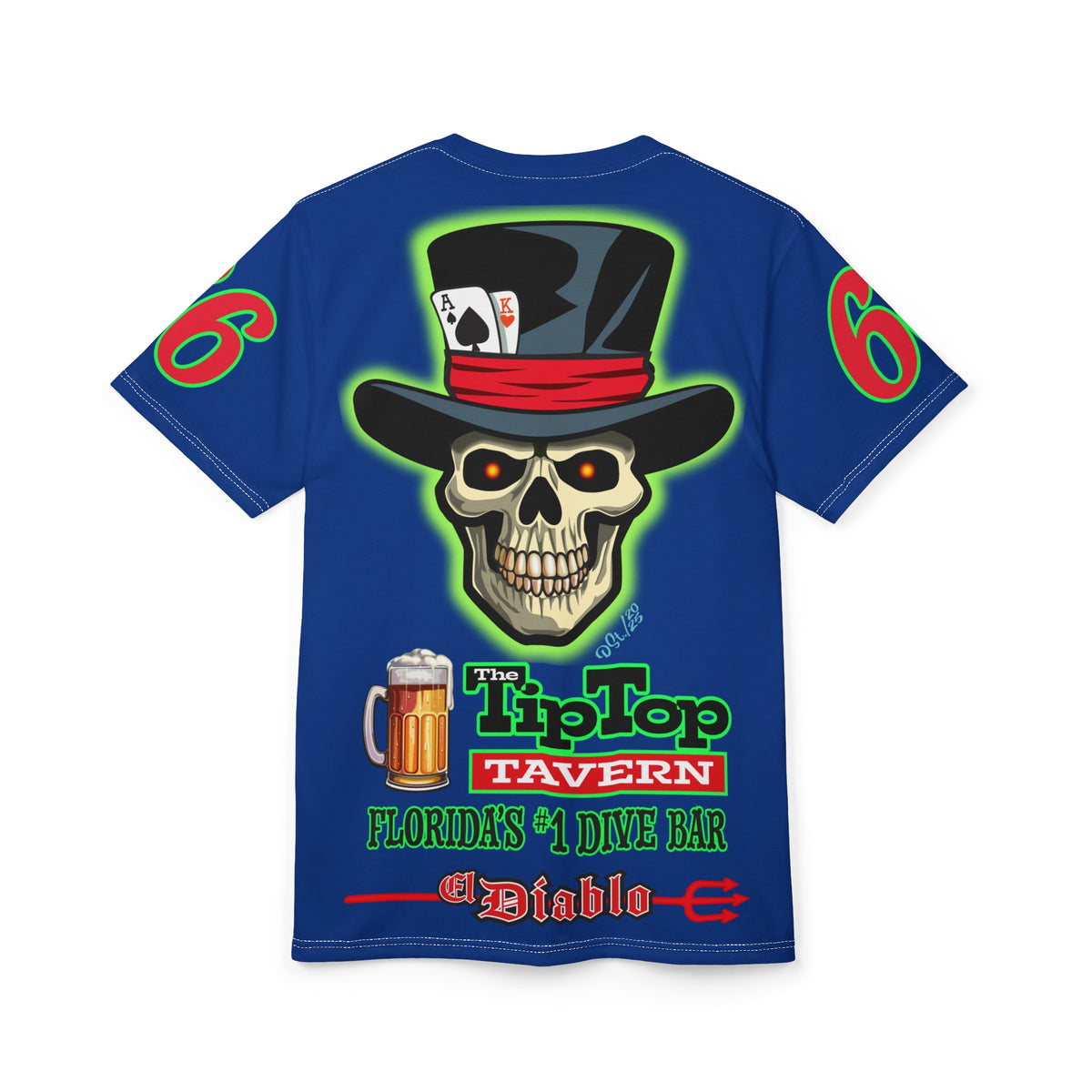 SRT Tip Top Tavern Dive Bar Super Riding Tee (*Limited Edition) - Florida's Best Dive Bar, Bikes Beers Babes & Bros. - Honouring Biker Bar Tee