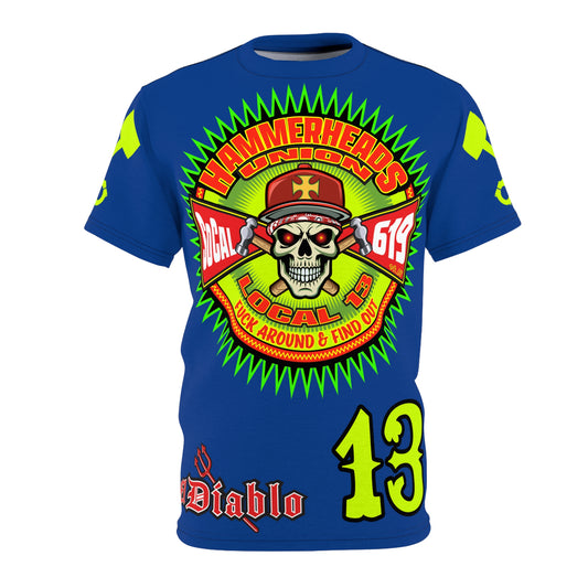 Hammerheads Union Local 13 -  SoCal 619 Special Edition - Custom HiViz Motorcycle Riding Tee Shirt _ Super Comfort and Fit