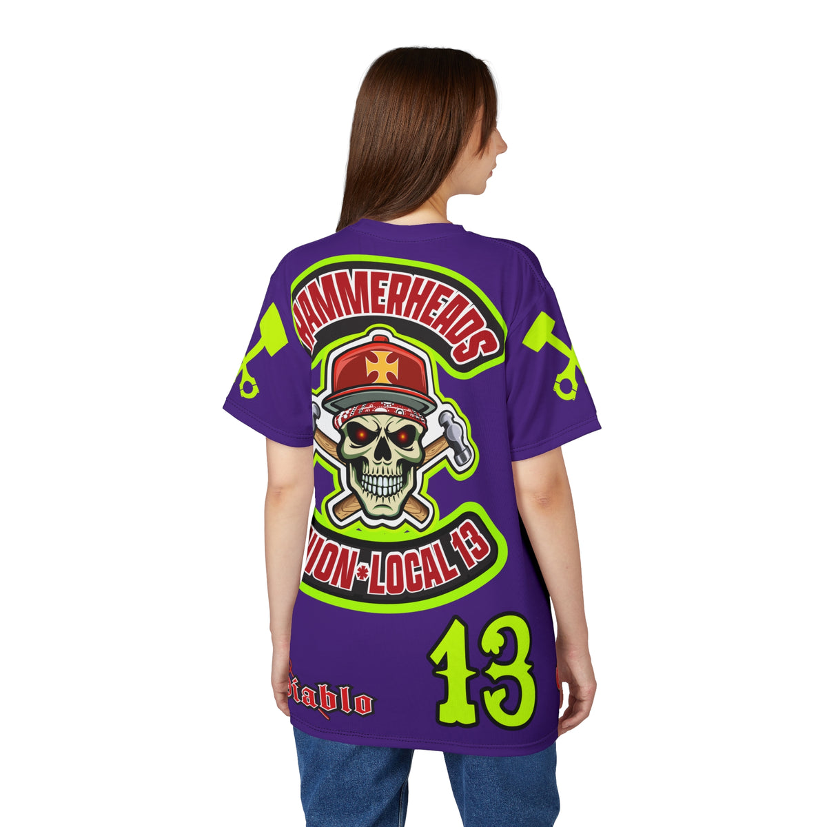 Hammerheads Union Local 13 -  SoCal 619 Special Edition - Custom HiViz Motorcycle Riding Tee Shirt _ Super Comfort and Fit