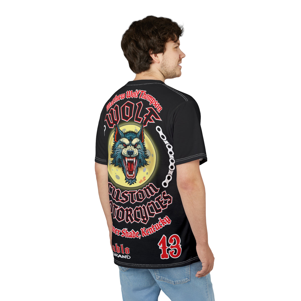 MWT Wolf Custom Motorcycles Super Tee — Viciously Cool High Performance Motorcycle Riding Shirt