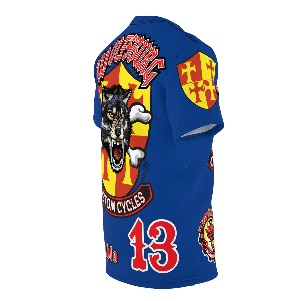 Wolfsburg Custom Cycles HiViz Graphic Super Tee for Bikers