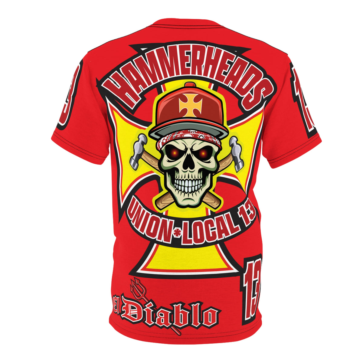 Hammerheads Union Local 13 HiViz Super Tee - Rough Tough Bad Attitude Motorcycle Riding Tee