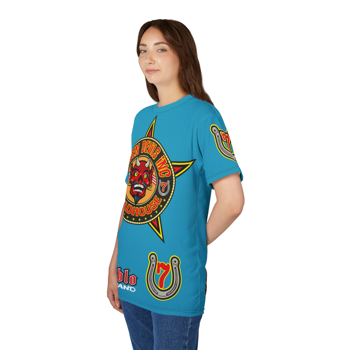 Seven Devils Inc. Roadhouse Graphic Tee - HiViz Motorcycle Custom Riding Super Tee