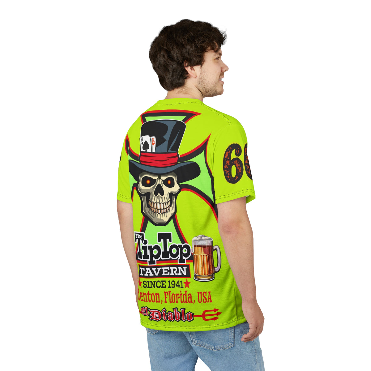 Very Special Tip Top Tavern Dive Bar HiViz Lumina Super Tee (*Limited Edition) - America's Best Dive Bar, Bikes Beers Babes & Bros. - Honouring Biker Bar Tee