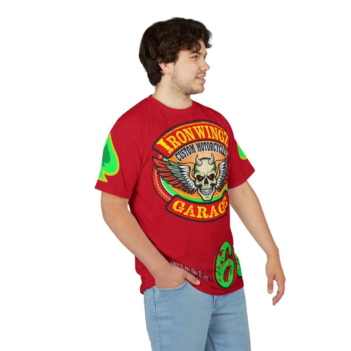 Iron Wingz Custom Motorcycle Unisex Super Tee - Bold Graphic Tee for Bikers